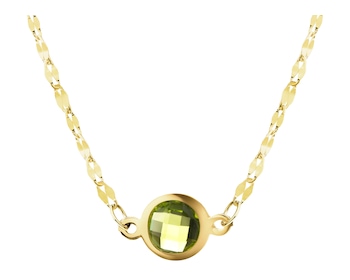 9 K Yellow Gold Necklace with Cubic Zirconia