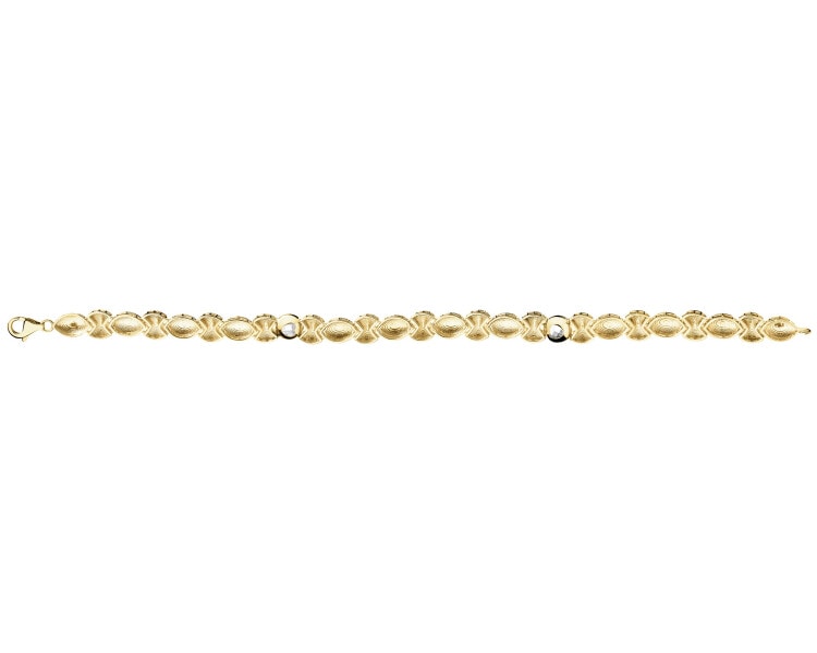 8 K Yellow Gold Bracelet with Cubic Zirconia