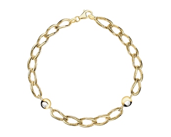 8 K Yellow Gold Bracelet with Cubic Zirconia