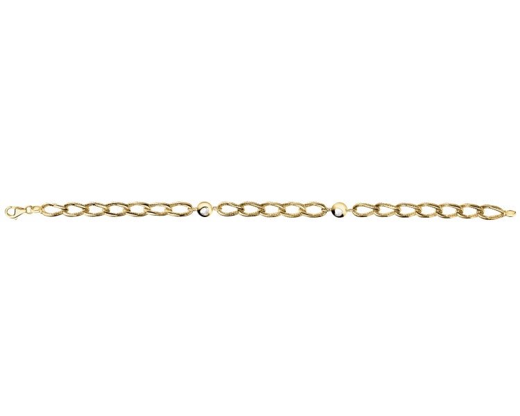 8 K Yellow Gold Bracelet with Cubic Zirconia