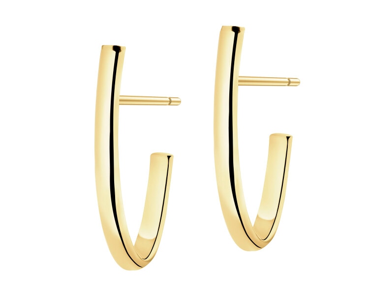 9 K Yellow Gold Earrings 