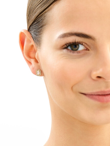 Złote kolczyki z cyrkoniami