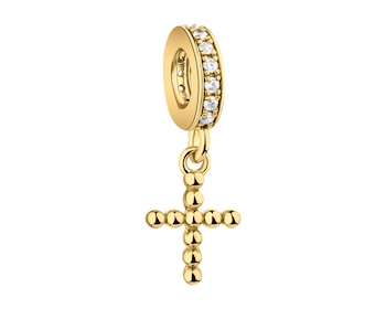 Gold-Plated Silver Pendant with Cubic Zirconia