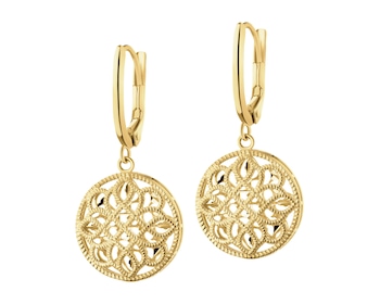 8 K Yellow Gold Dangling Earring 