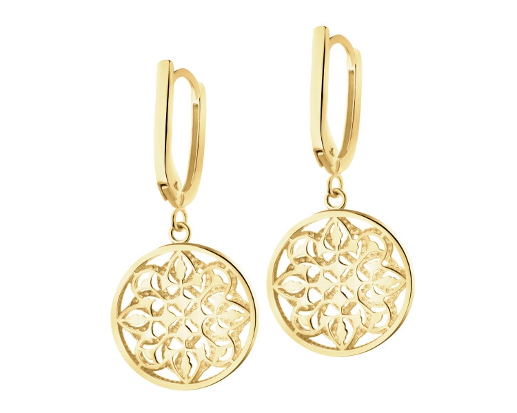 8 K Yellow Gold Dangling Earring 