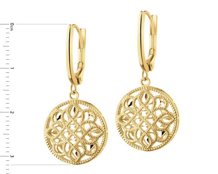 8 K Yellow Gold Dangling Earring 