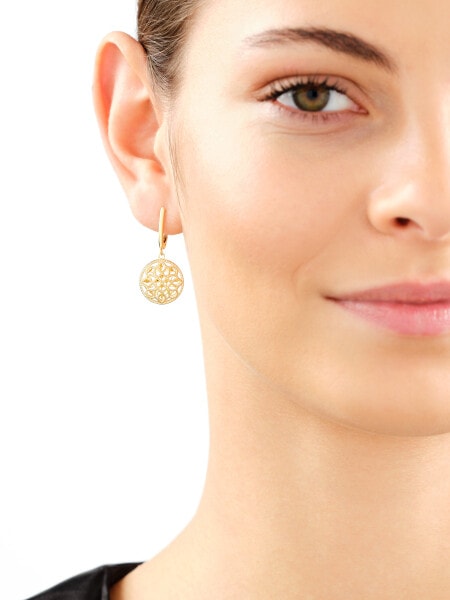 8 K Yellow Gold Dangling Earring 