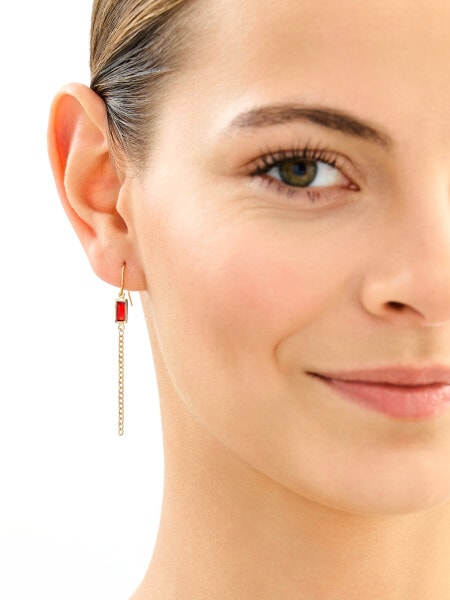 Złote kolczyki z cyrkoniami