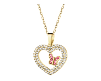 14 K Yellow Gold Pendant with Cubic Zirconia