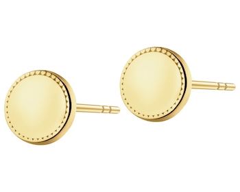 9 K Yellow Gold Earrings 