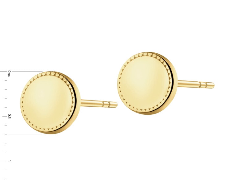 9 K Yellow Gold Earrings 