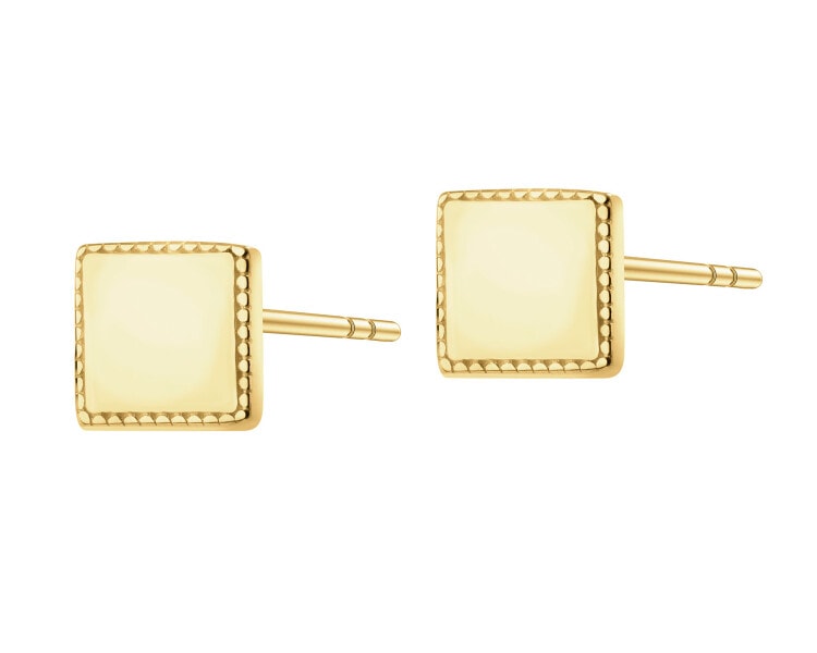 9 K Yellow Gold Earrings 