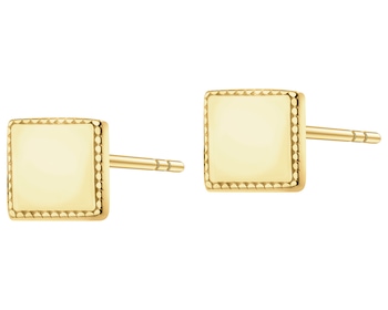 9 K Yellow Gold Earrings 