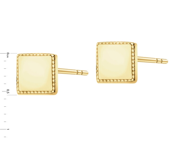 9 K Yellow Gold Earrings 