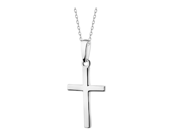 14 K Rhodium-Plated White Gold Pendant