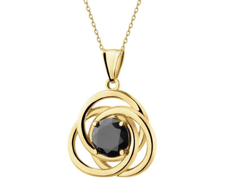 14 K Yellow Gold Pendant with Cubic Zirconia