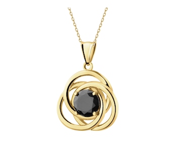 14 K Yellow Gold Pendant with Cubic Zirconia