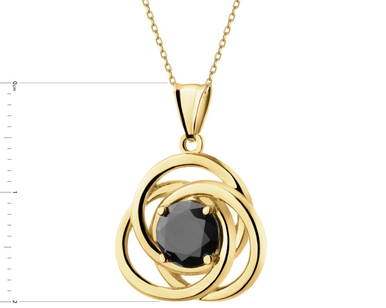 14 K Yellow Gold Pendant with Cubic Zirconia