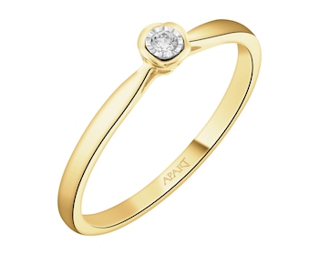 375  Ring with Diamond - 0,03 ct - fineness 375