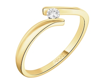 375  Ring with Diamond - 0,03 ct - fineness 375