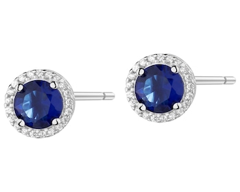 Rhodium Plated Silver Earrings with Cubic Zirconia