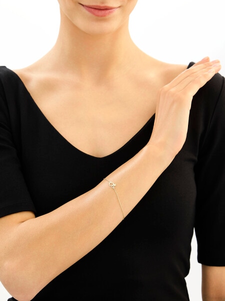 Złota bransoletka - serca