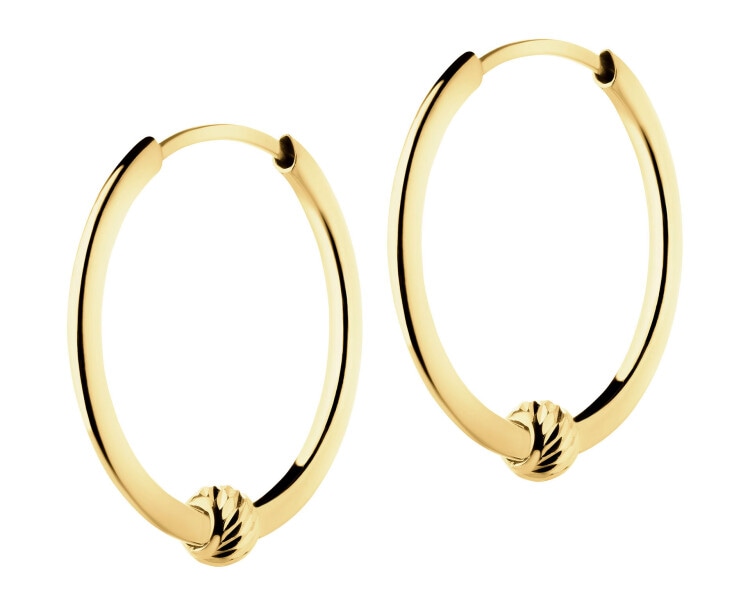 9 K Yellow Gold Hoop Earring 