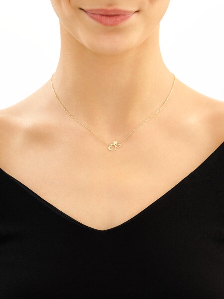 Złoty naszyjnik - serca