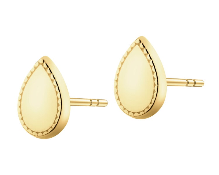 9 K Yellow Gold Earrings 