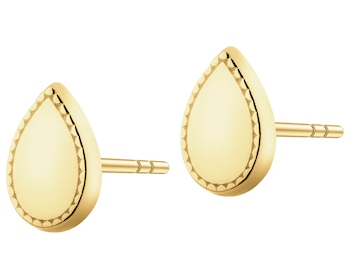 9 K Yellow Gold Earrings 