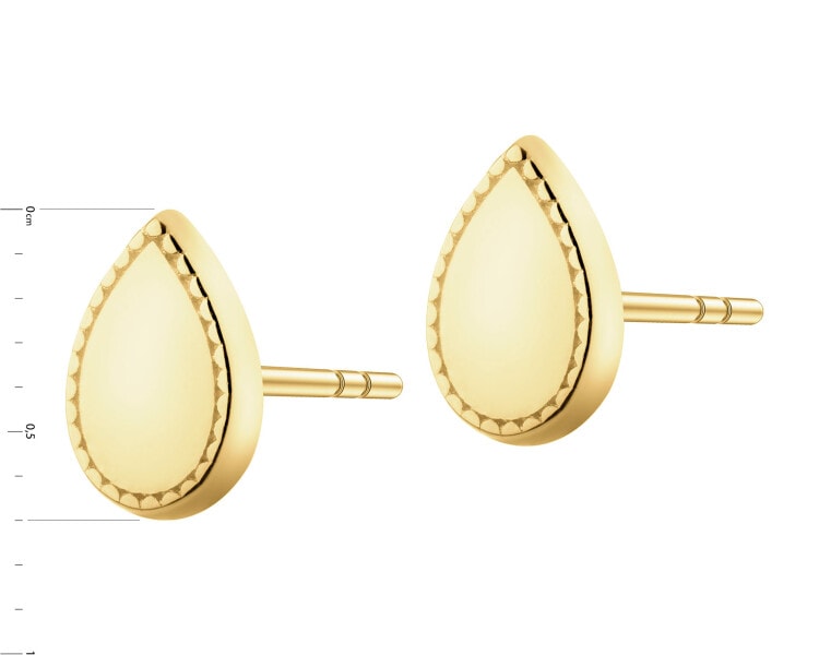 9 K Yellow Gold Earrings 