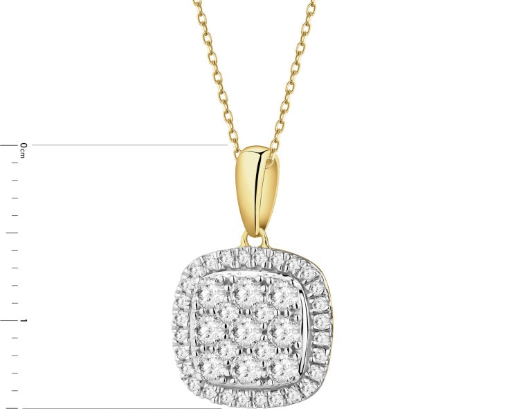 Zlatý přívěsek s diamanty - 0,40 ct - ryzost 585