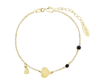 Gold-Plated Silver Bracelet with Cubic Zirconia