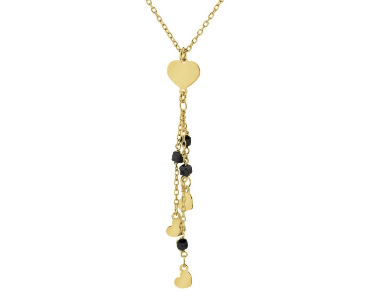 Gold-Plated Silver Necklace with Cubic Zirconia