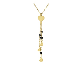 Gold-Plated Silver Necklace with Cubic Zirconia