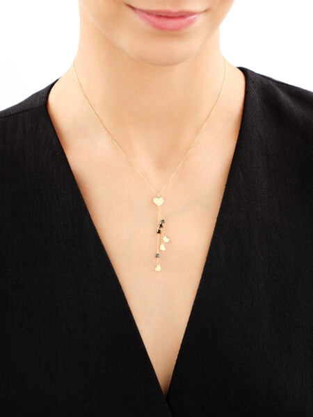 Gold-Plated Silver Necklace with Cubic Zirconia