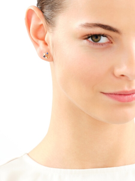 9 K Yellow Gold Earrings with Cubic Zirconia