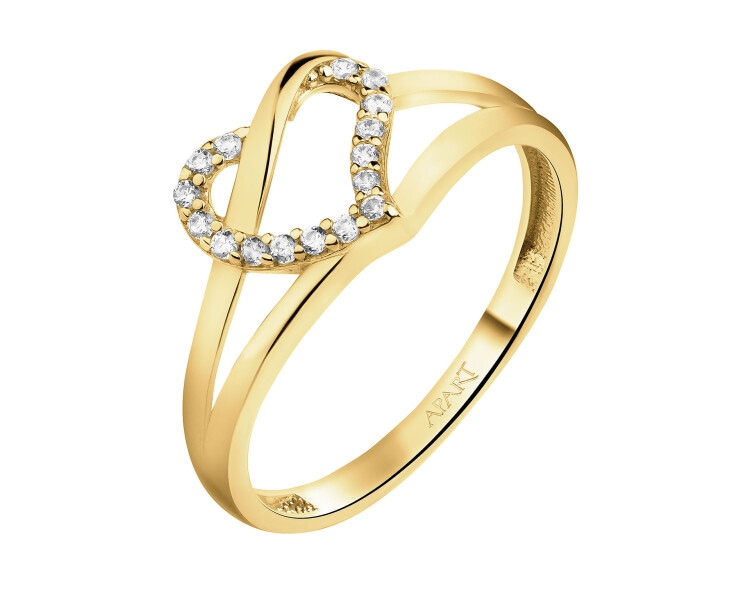 14 K Yellow Gold Ring with Cubic Zirconia