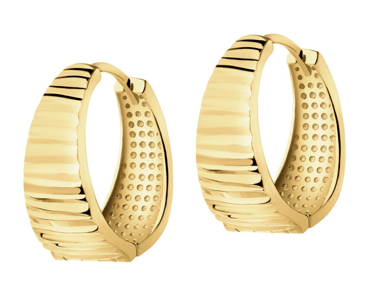 9 K Yellow Gold Hoop Earring 