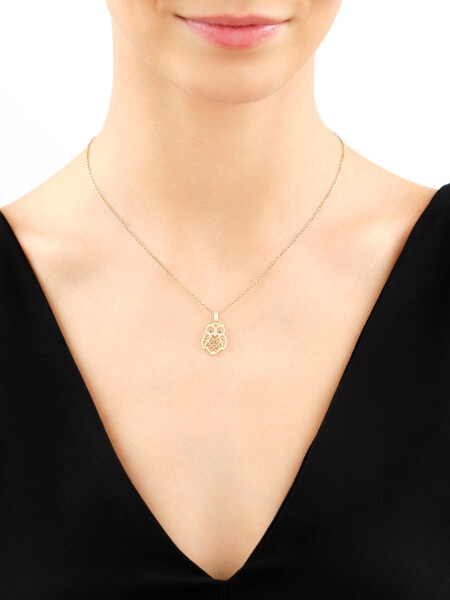 9 K Rhodium-Plated Yellow Gold Pendant 