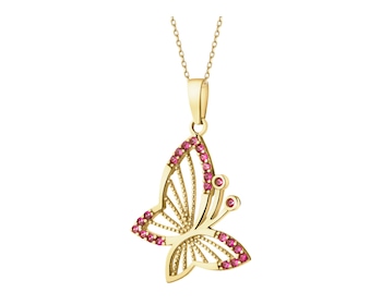 14 K Yellow Gold Pendant with Cubic Zirconia