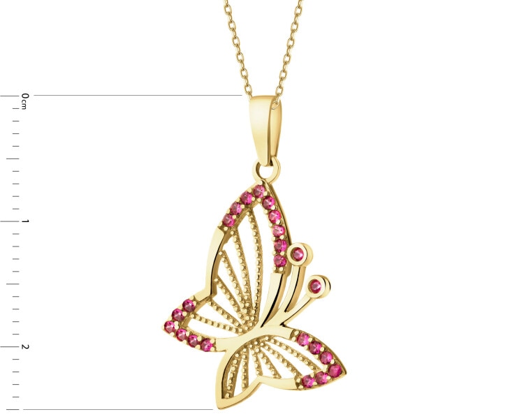 14 K Yellow Gold Pendant with Cubic Zirconia