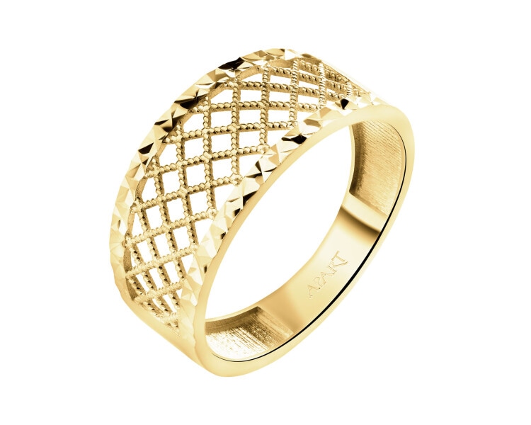 8 K Yellow Gold Band Ring 