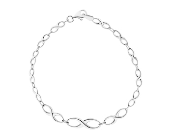 14 K Rhodium-Plated White Gold Bracelet