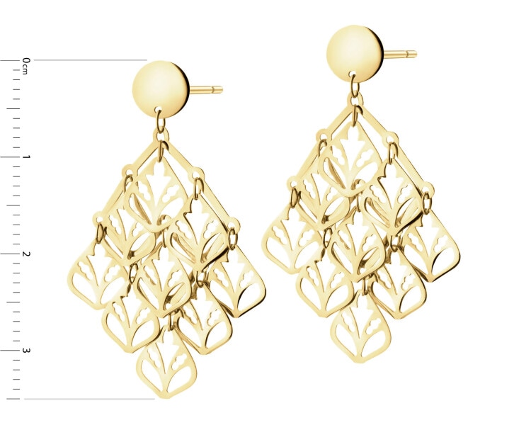 9 K Yellow Gold Dangling Earring