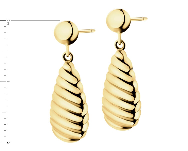 9 K Yellow Gold Dangling Earring