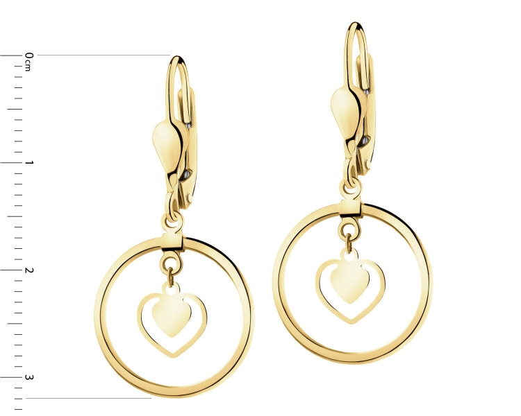 9 K Yellow Gold Dangling Earring