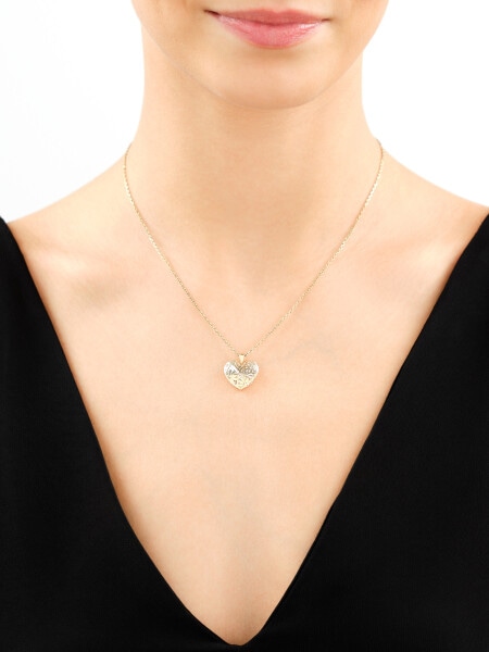 14 K Rhodium-Plated Yellow Gold Pendant