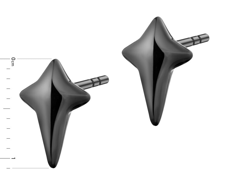 Kolczyki ze stali szlachetnej - krzyż