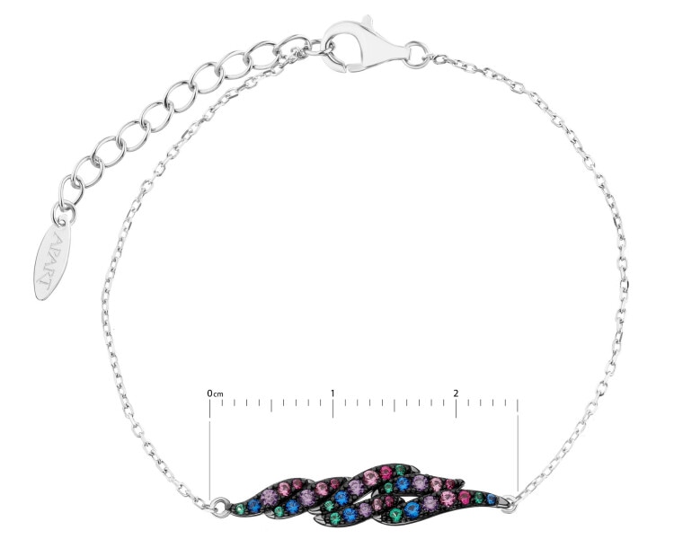 Bransoletka srebrna z cyrkoniami